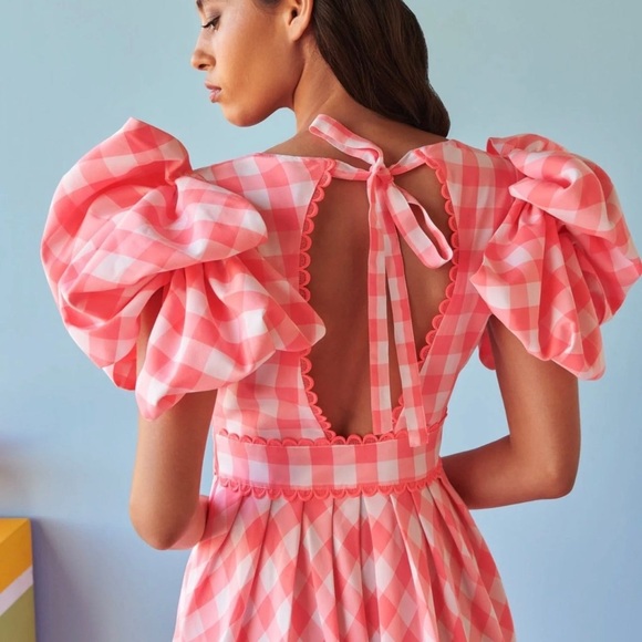 Celia B Pink Gingham Dress Curazao Vichy Pink - Picture 5 of 6